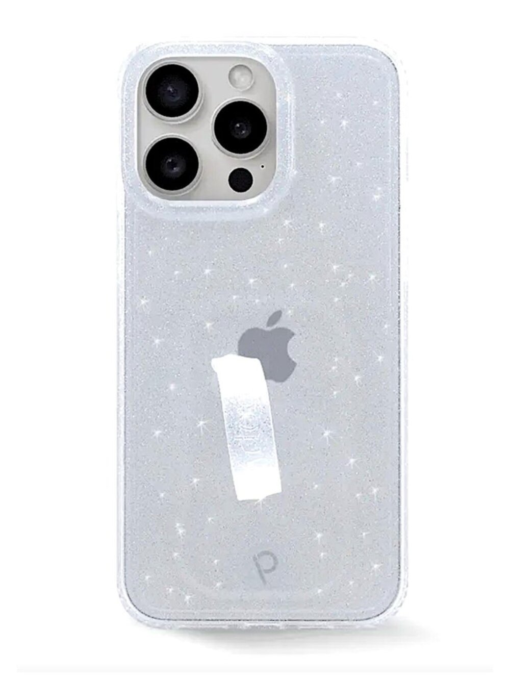NWT Loopy CLEAR SPARKLE SILVER iPhone 15 Pro Max Phone Case - Righty